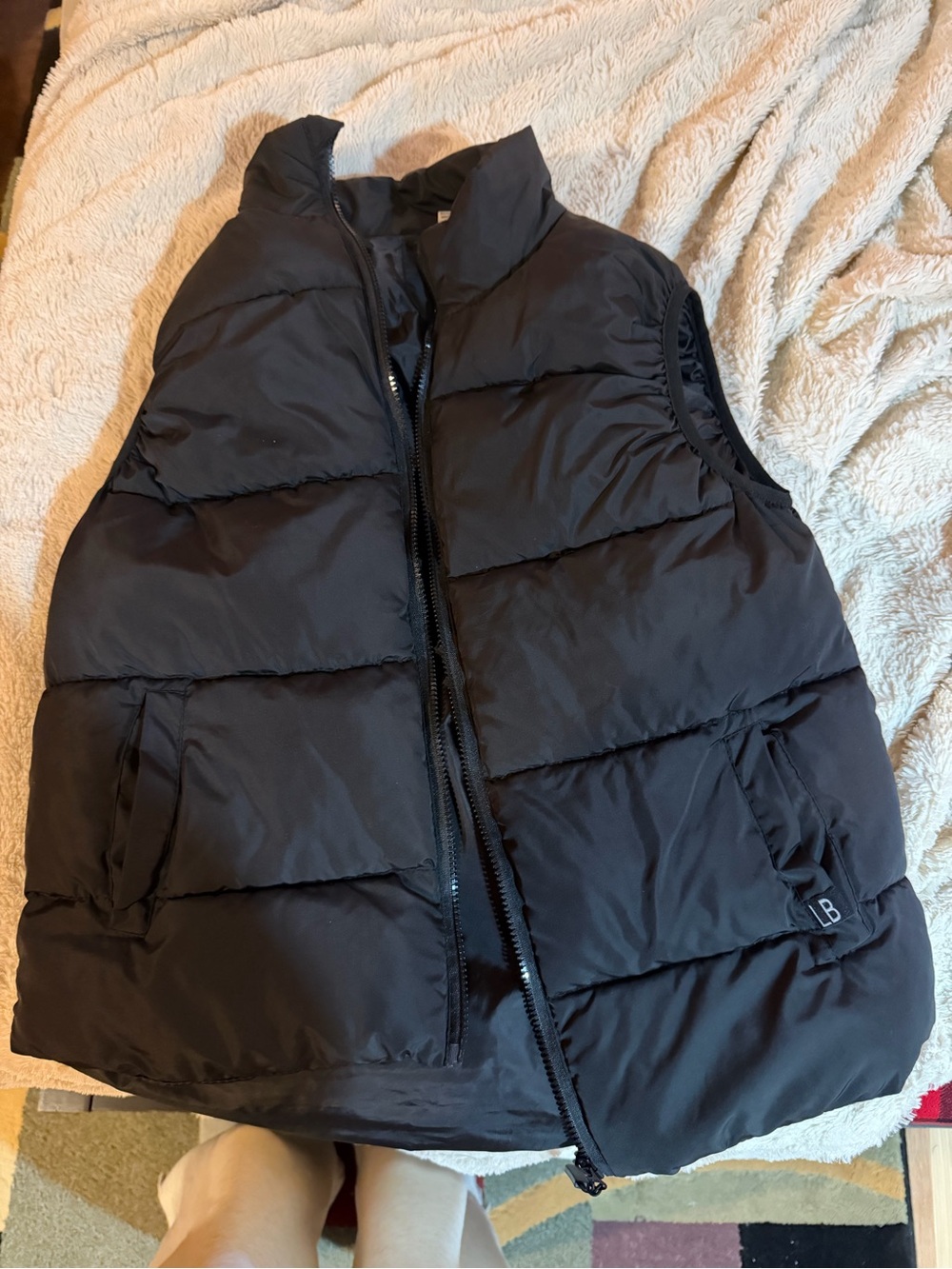 Little Bipsy Black Puffer Vest for Men